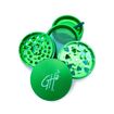 Travel Size Hard Top 55 mm Slime Green Five-Piece Herb Grinder