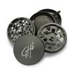 Travel Size Hard Top 55 mm Gray Five-Piece Herb Grinder